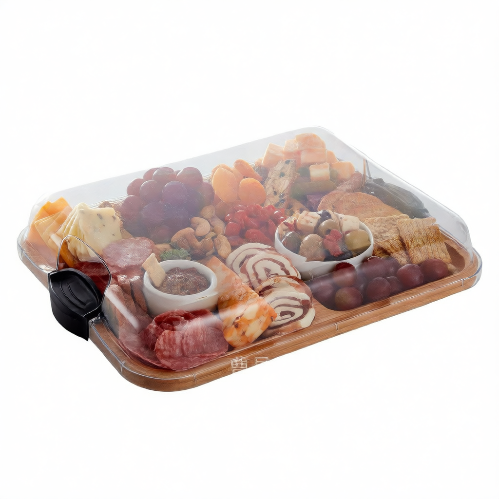 Bamboo cooked food board tray