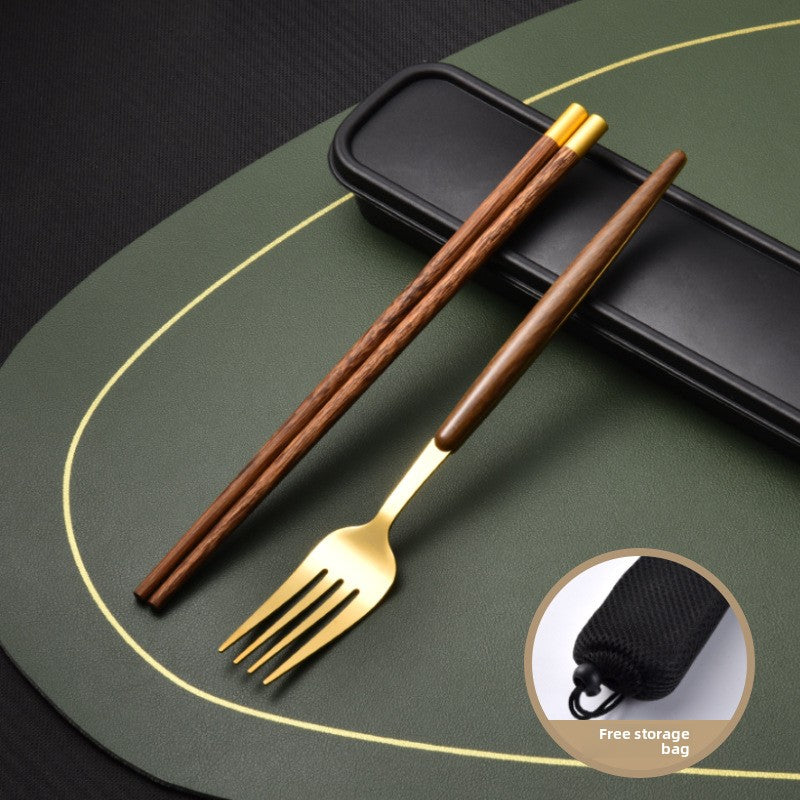 Stainless steel forks chopsticks and spoons