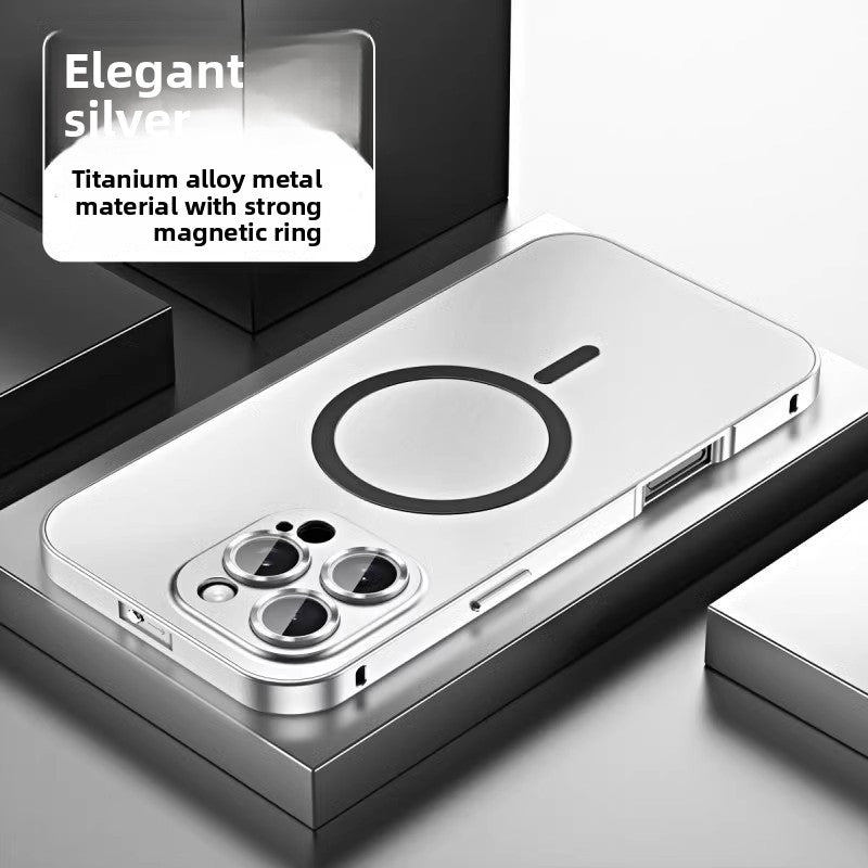 Aluminum alloy frame with glass lens phone caser