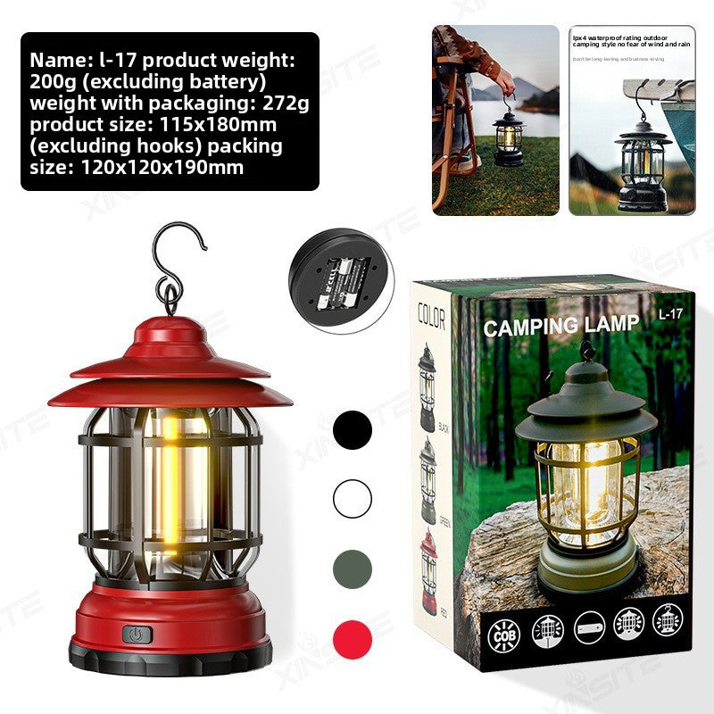 Portable LED camp light and tent light