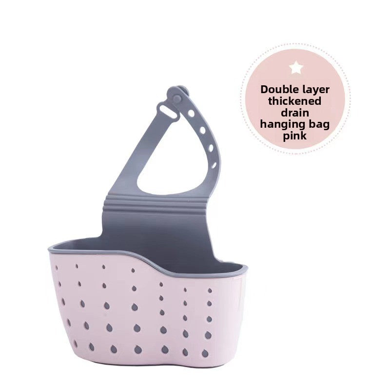 Plastic kitchen sink storage draining basket