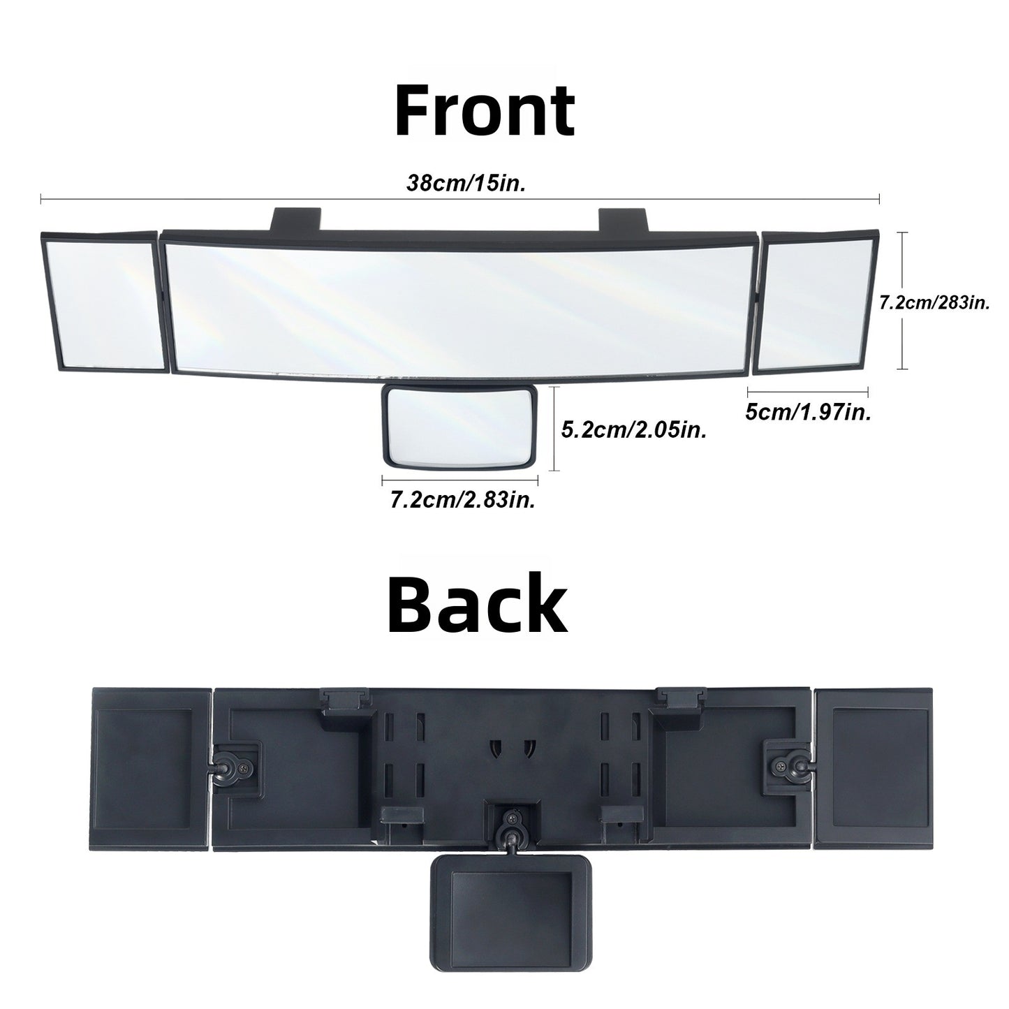 Large field of view car auxiliary rearview mirror