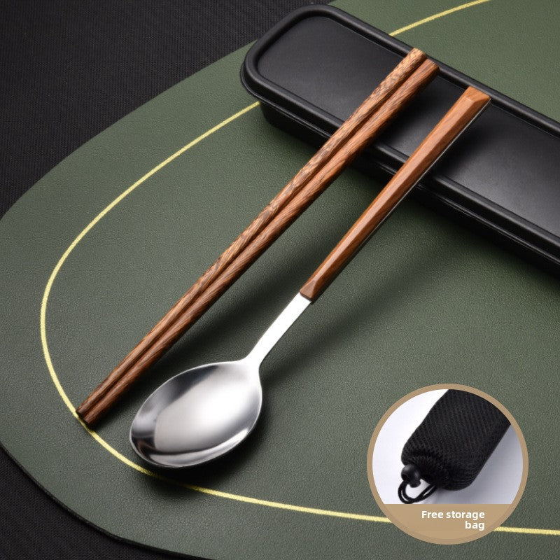 Stainless steel forks chopsticks and spoons