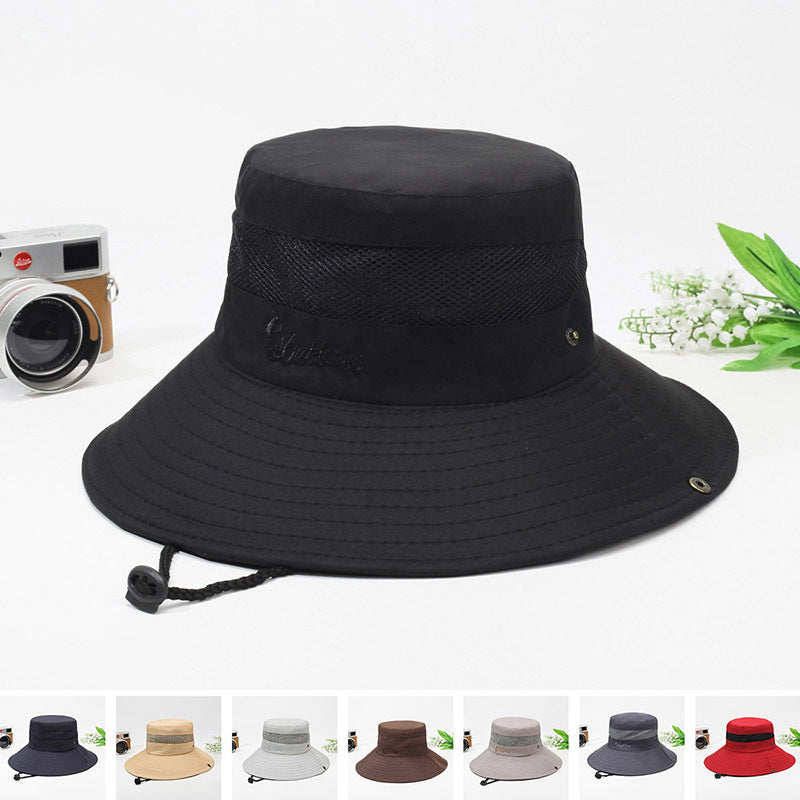 A 15CM wide-brim hat for men's outdoor use
