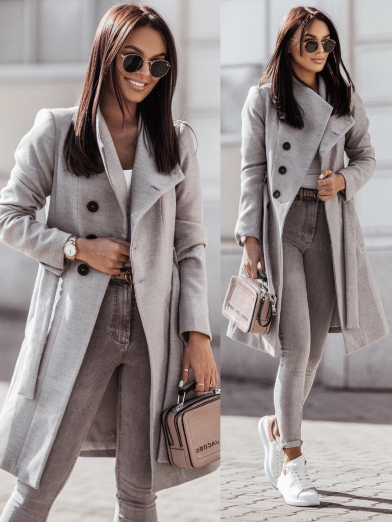 Mid-length wool coat
