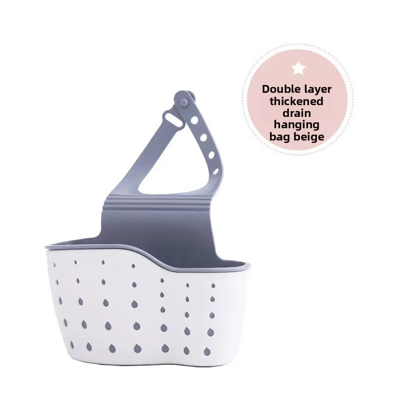 Plastic kitchen sink storage draining basket