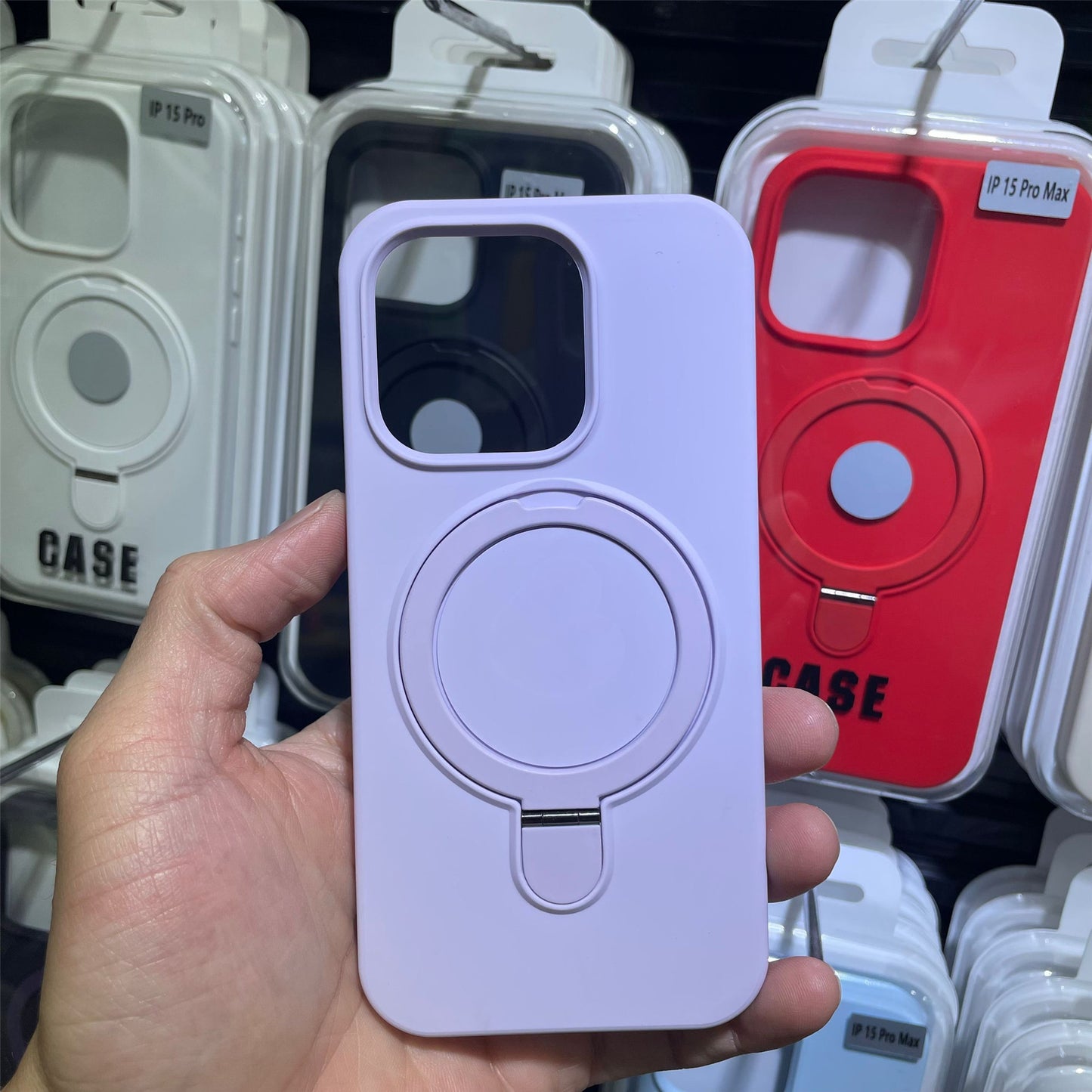 Liquid silicone fulcrum bracket Apple  magnetic suction phone case