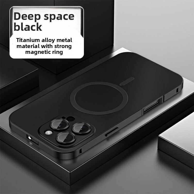 Aluminum alloy frame with glass lens phone caser
