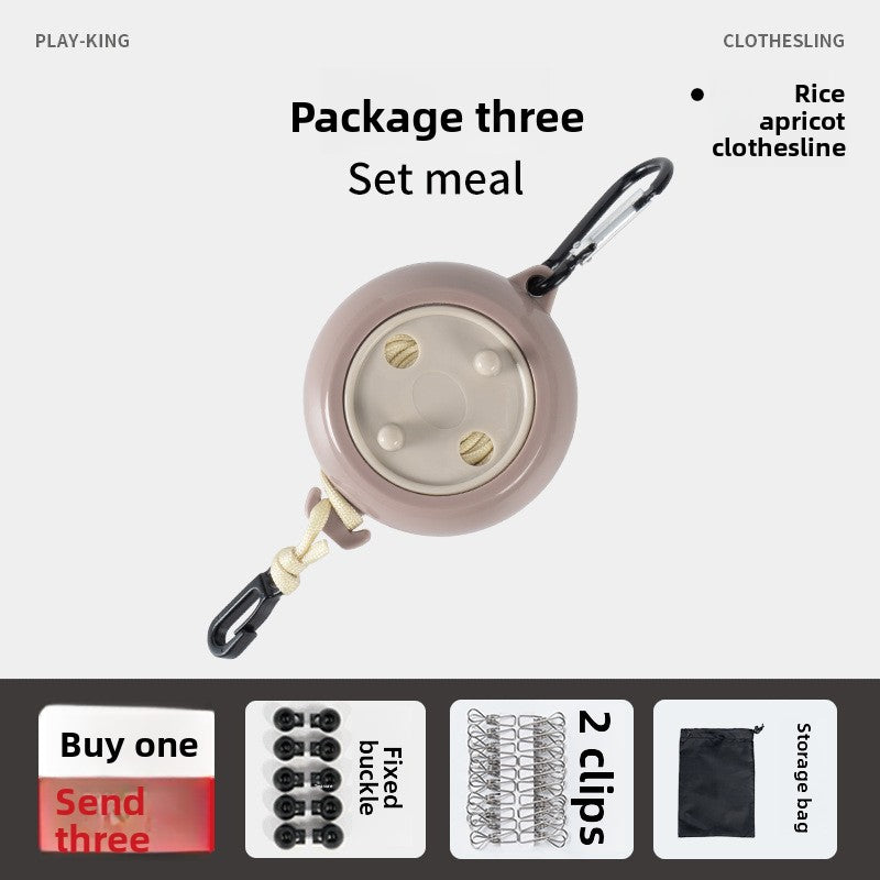 Non-drilled invisible clothes drying line