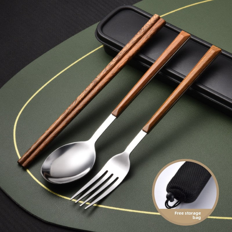Stainless steel forks chopsticks and spoons