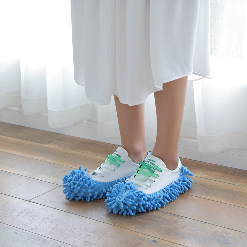 Floor mopping slippers are detachable and washable for cleaning the floor