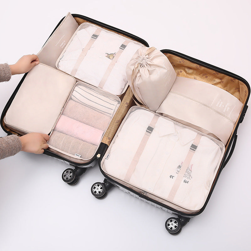 Travel seven-piece storage bag
