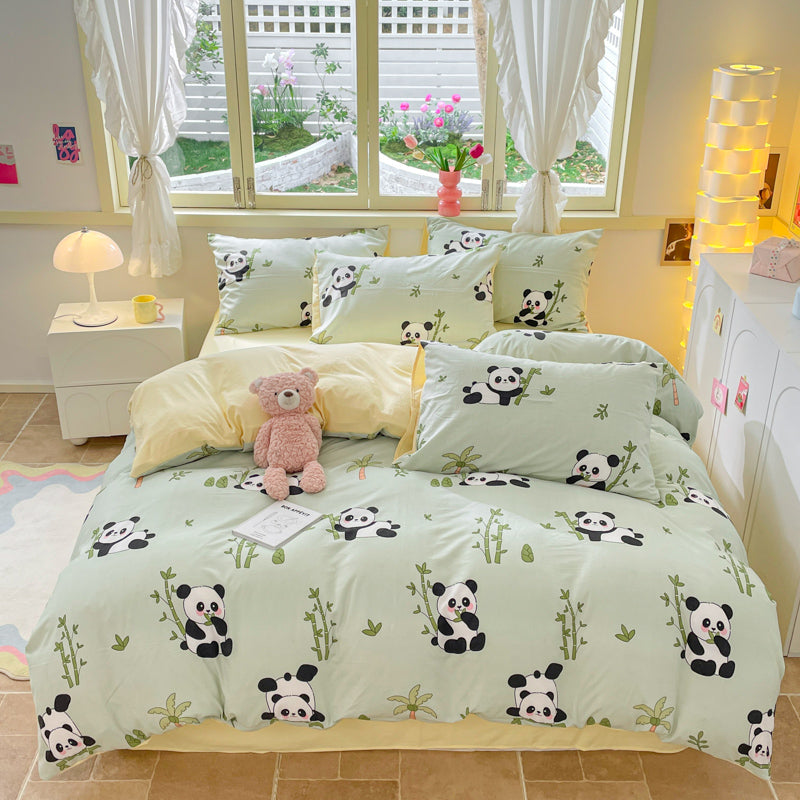 4-piece bedding set, pure cotton bed sheet and duvet cover