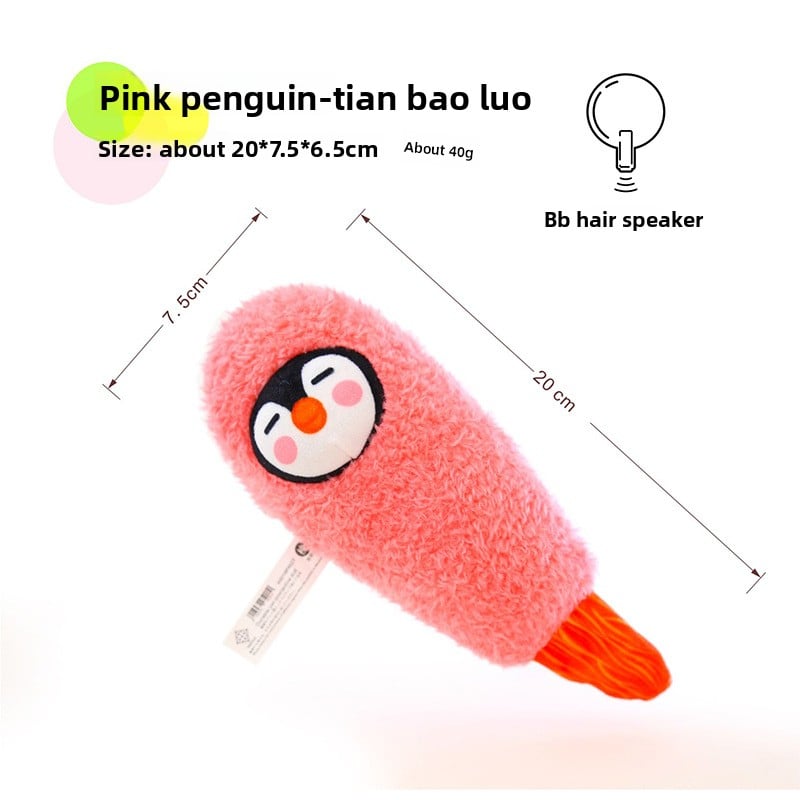 Dog pet toys, shrimp sausages, cheese pizza ice cream cones, training dog toys