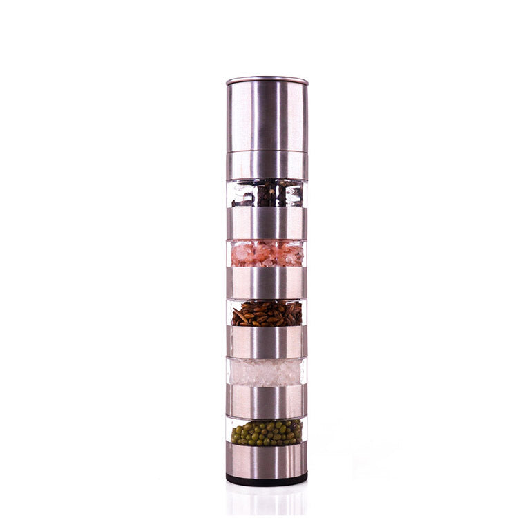 Stainless steel pepper grinder