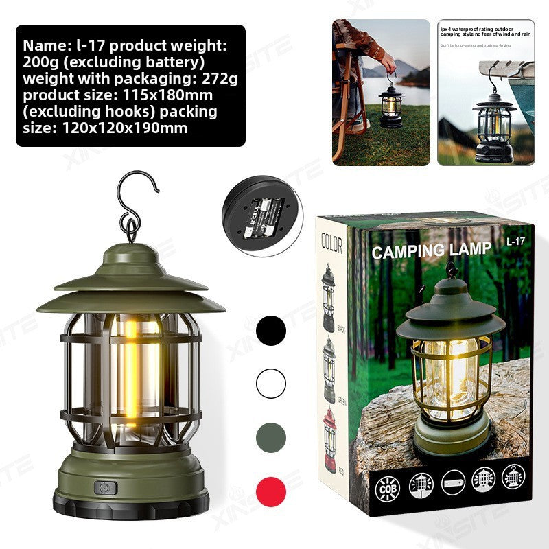 Portable LED camp light and tent light