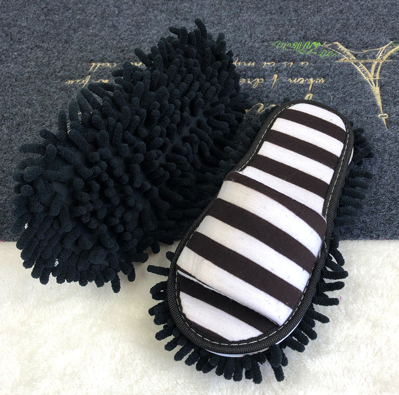 Lazy person's slippers for mopping and sweeping the floor