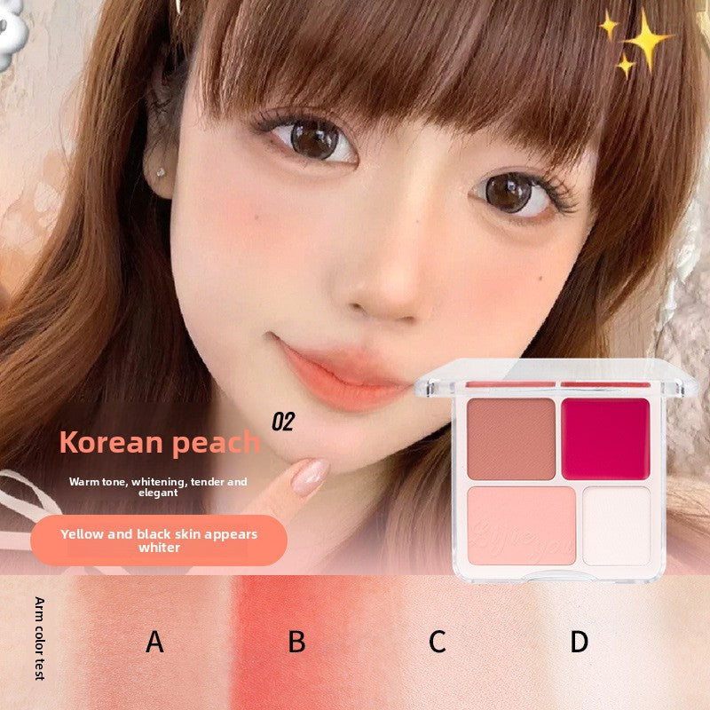 Four-color blush plate