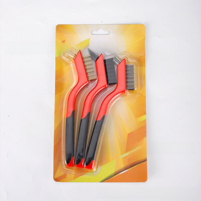 Nine-horse 3pc Double-head set of wire brushes