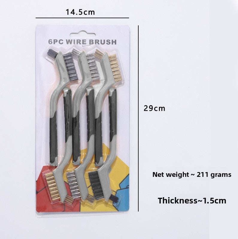 Nine-horse 3pc Double-head set of wire brushes