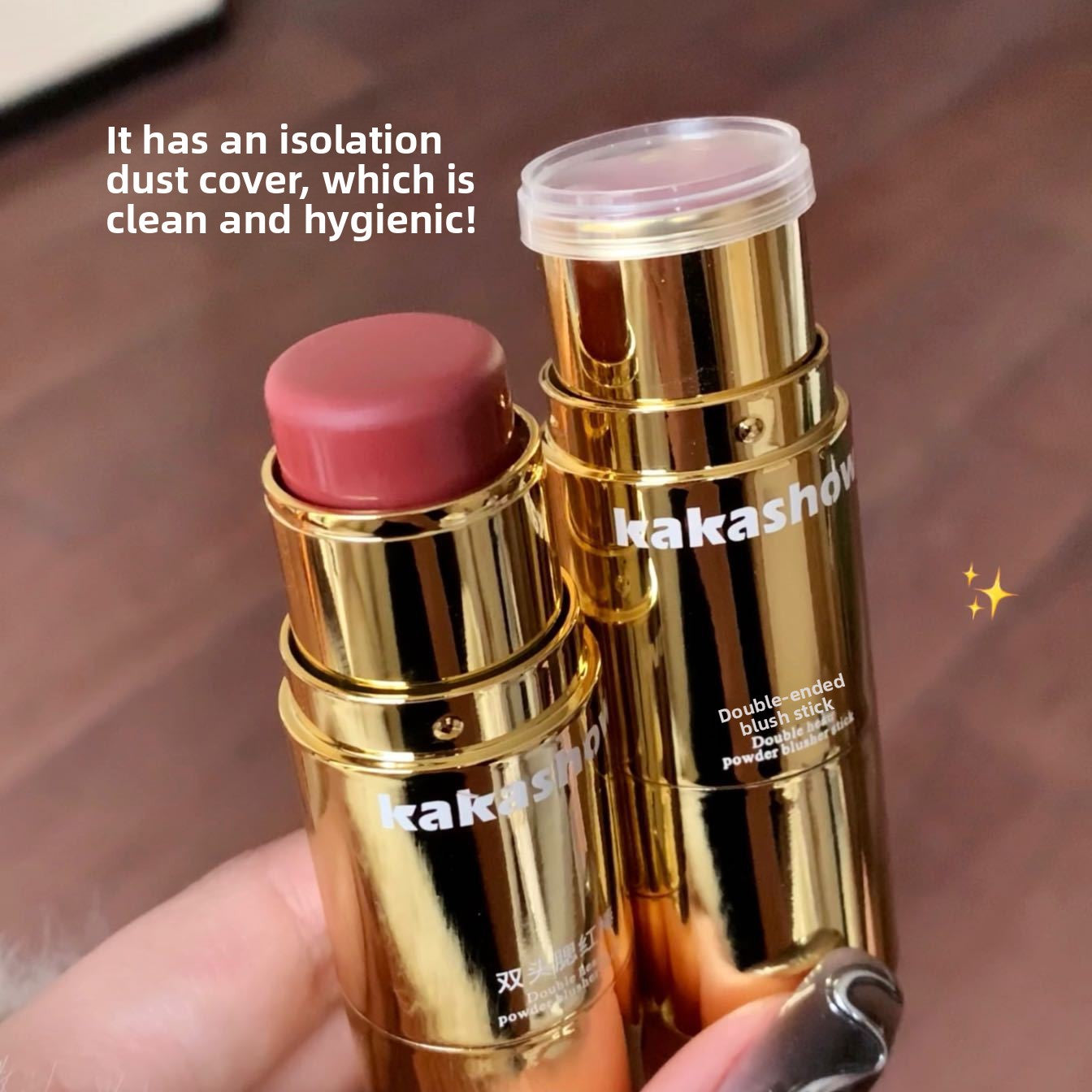 Double Head Blush Stick Natural Red Low Saturation Delicate Expansion Color
