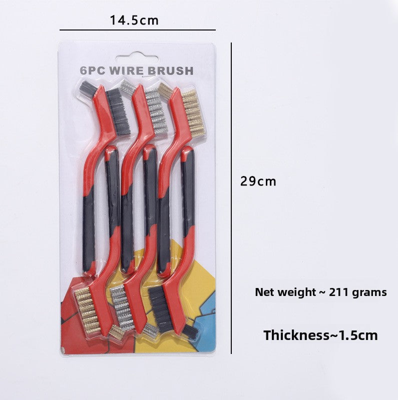 Nine-horse 3pc Double-head set of wire brushes