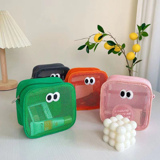 Three-Dimensional Large Capacity Mesh Makeup Wash Bag