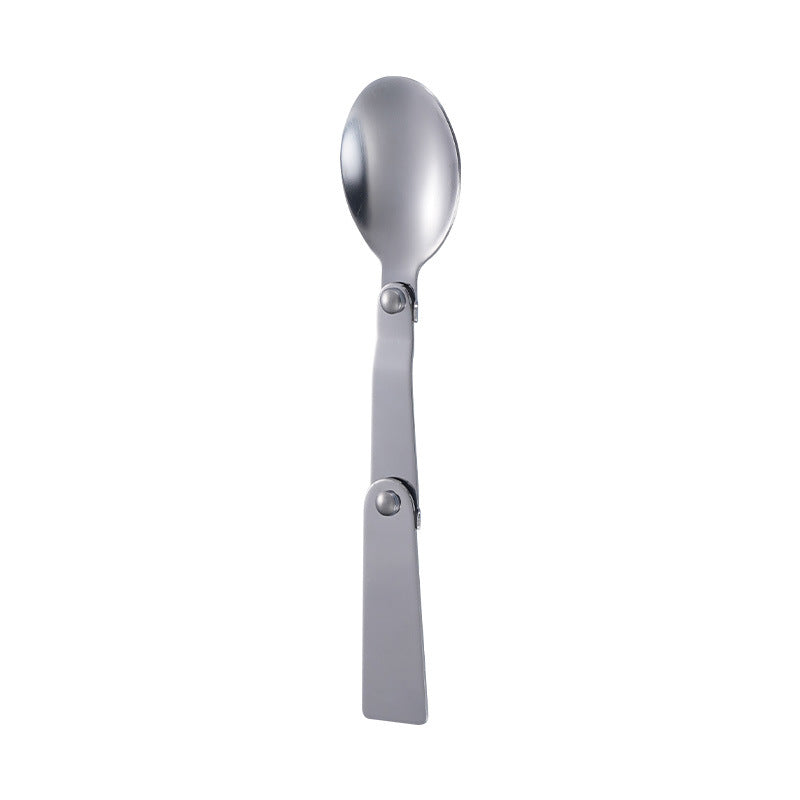 Stainless steel folding spoon outdoor picnic spoon