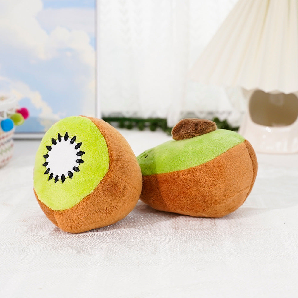 Pet plush avocado toy
