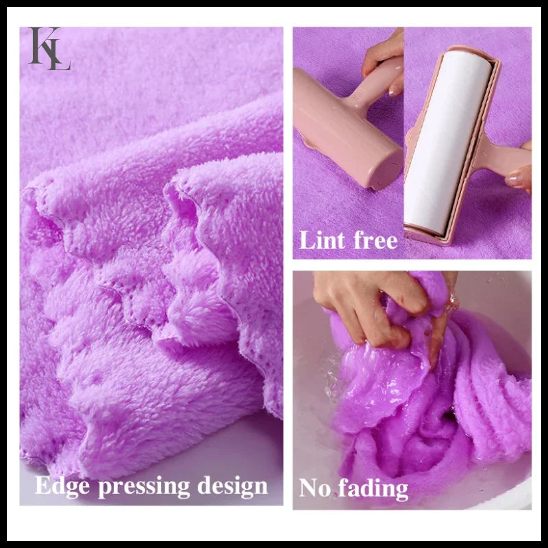 2PC Bath Towels Set Super Soft Highly Absorbent Quick-drying