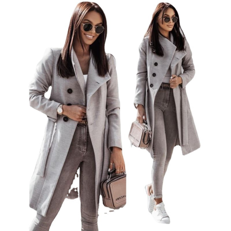 Mid-length wool coat