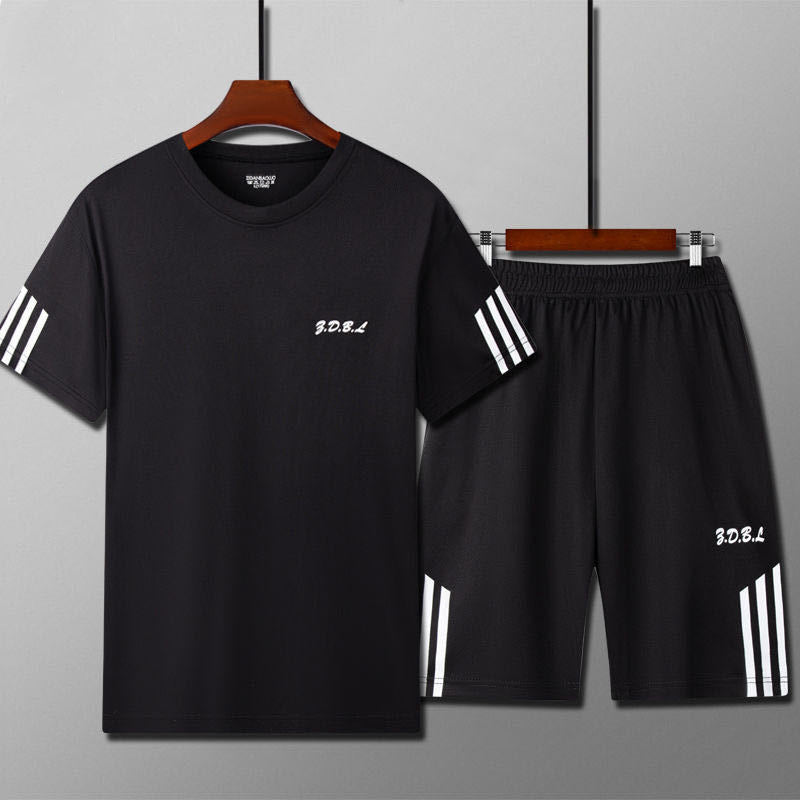 "Men's Quick-Dry Fitness Set ? Shorts & Short-Sleeve T-Shirt for Training, Running, Basketball"