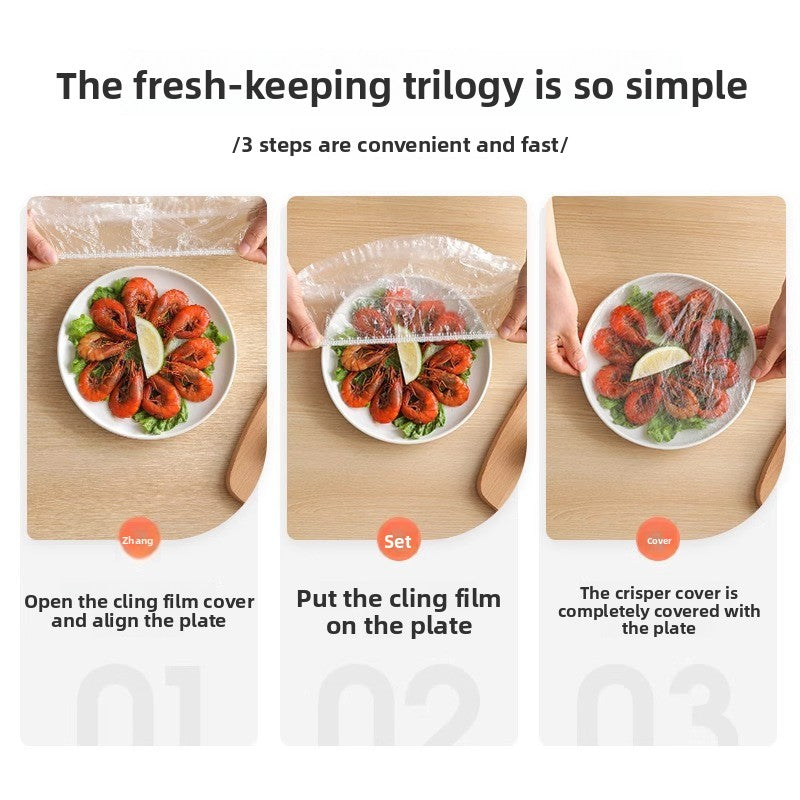 Tear-free disposable cling film cover