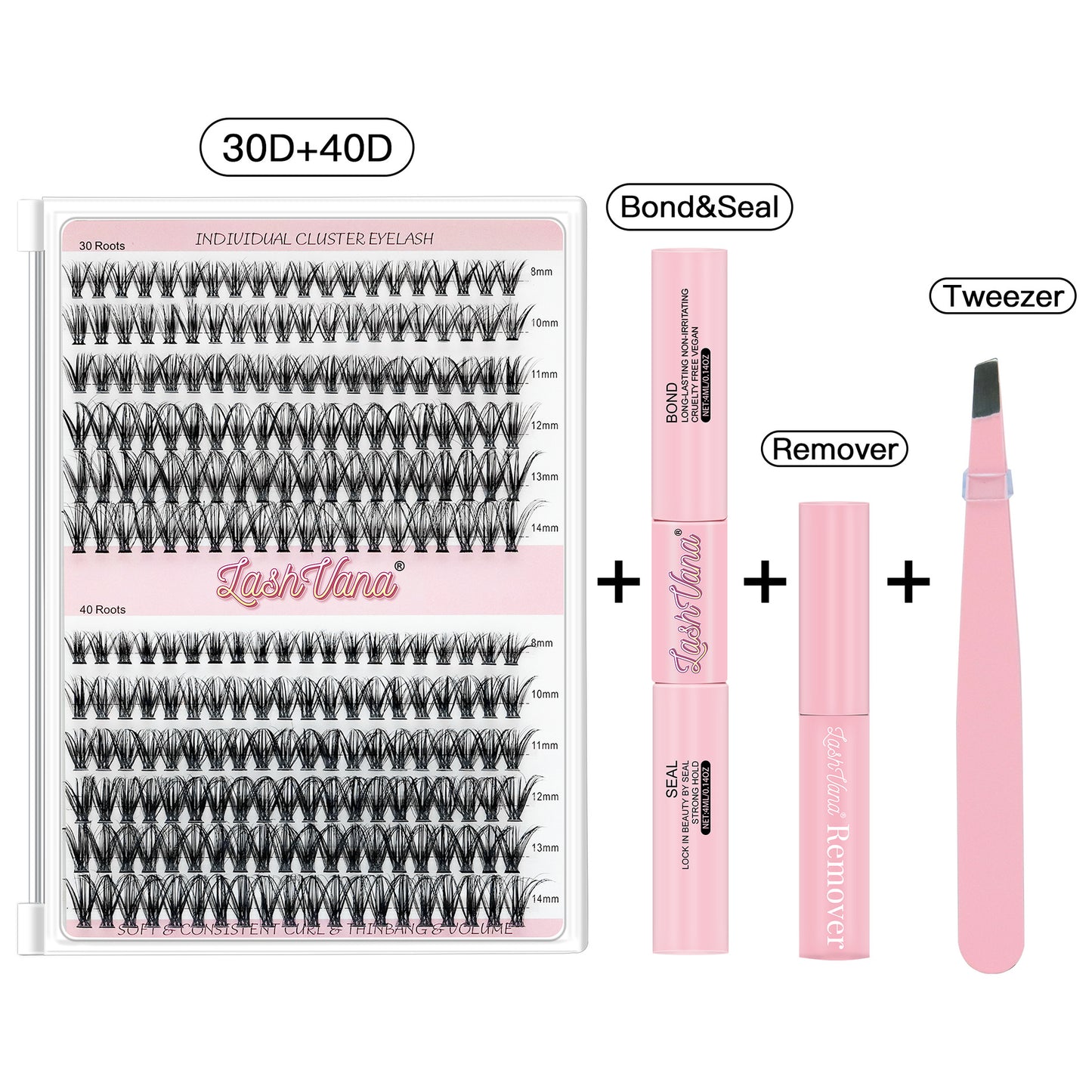 Segmented Self-Grafting False Eyelashes Set