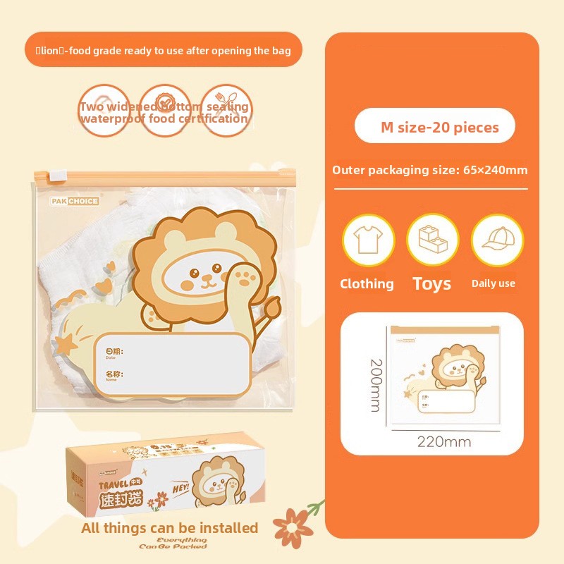 Sealed storage bags for mothers, babies and children
