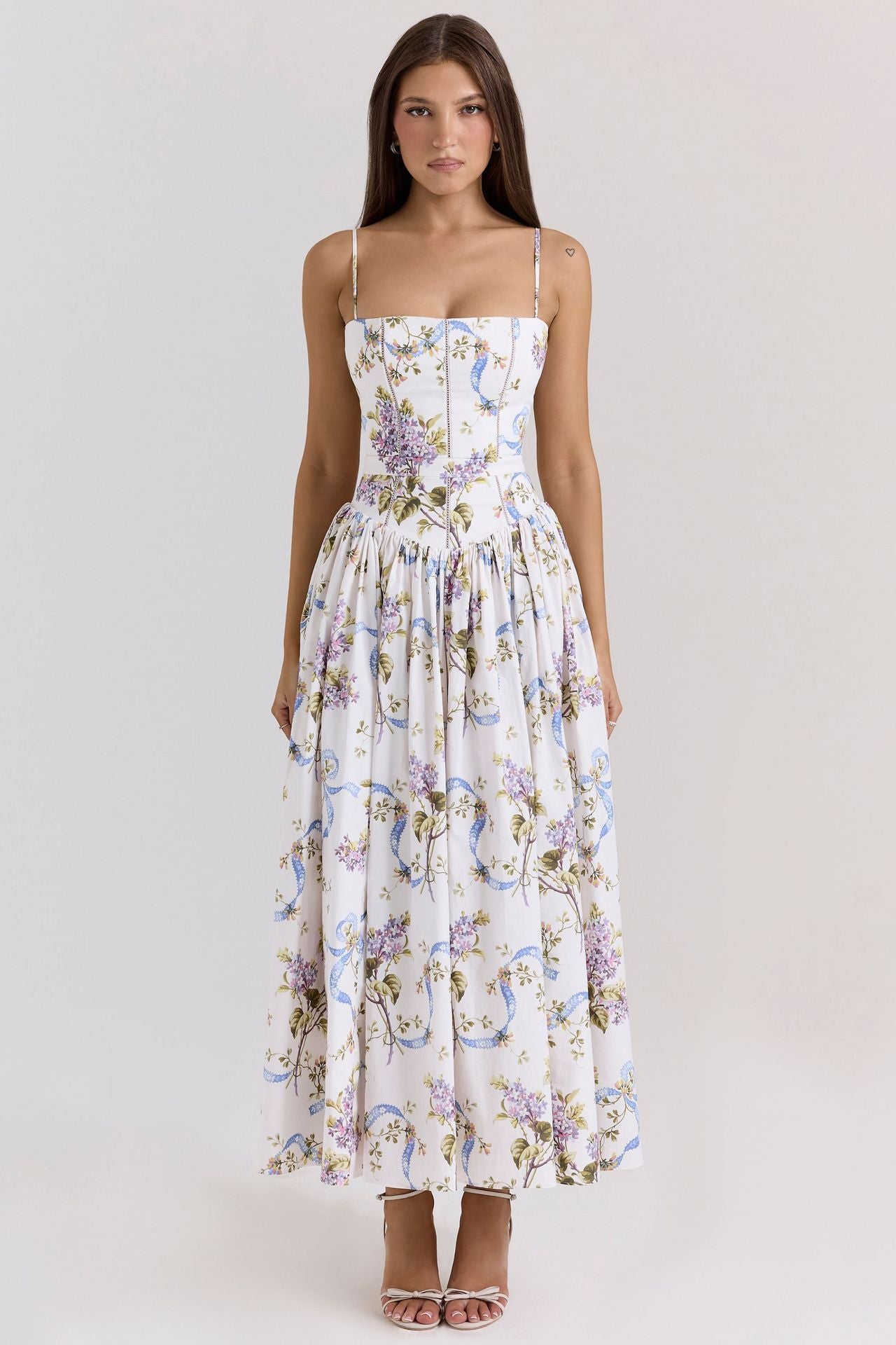 2024 Fairy Elegant Fashion High-end Sense French Sling Gentle Style Dress Slimming Floral Sling Dress
