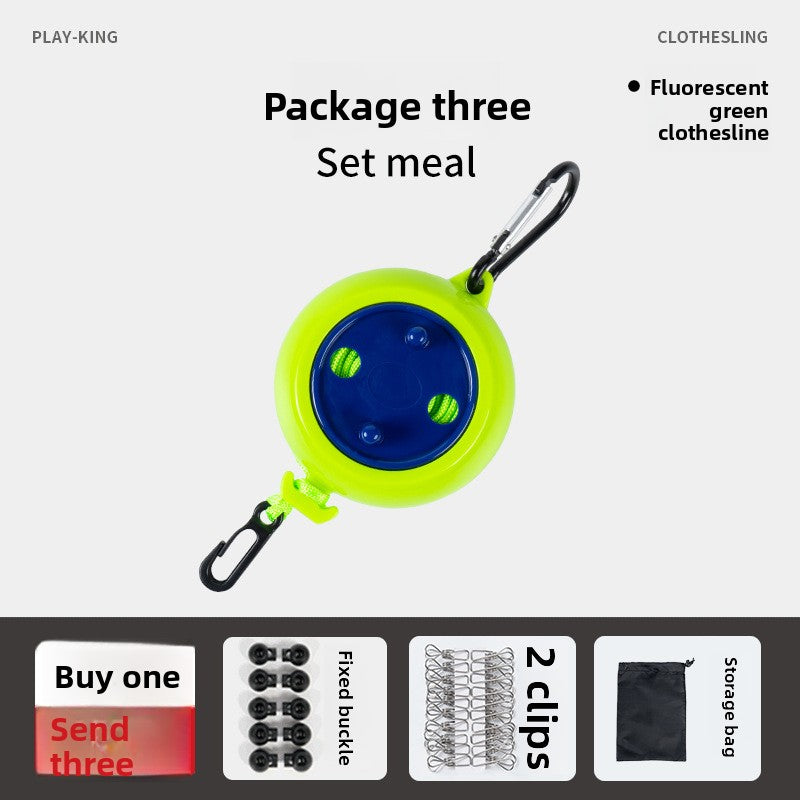 Non-drilled invisible clothes drying line