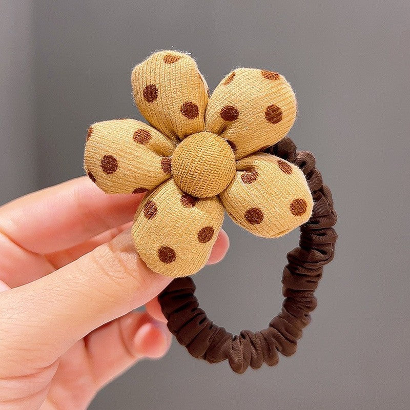 Children's milk coffee-colored flower headband