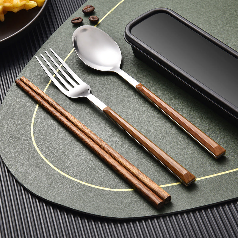 Stainless steel forks chopsticks and spoons