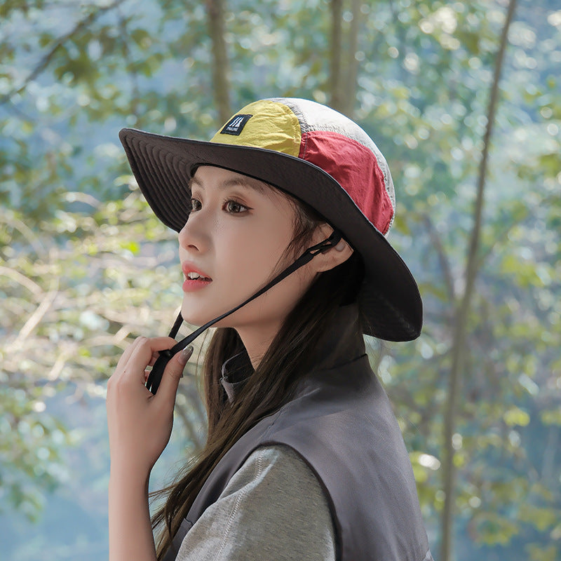 A shawl, neck protector fisherman's hat, mountain-style outdoor