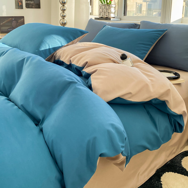 4-piece bedding set, pure cotton bed sheet and duvet cover