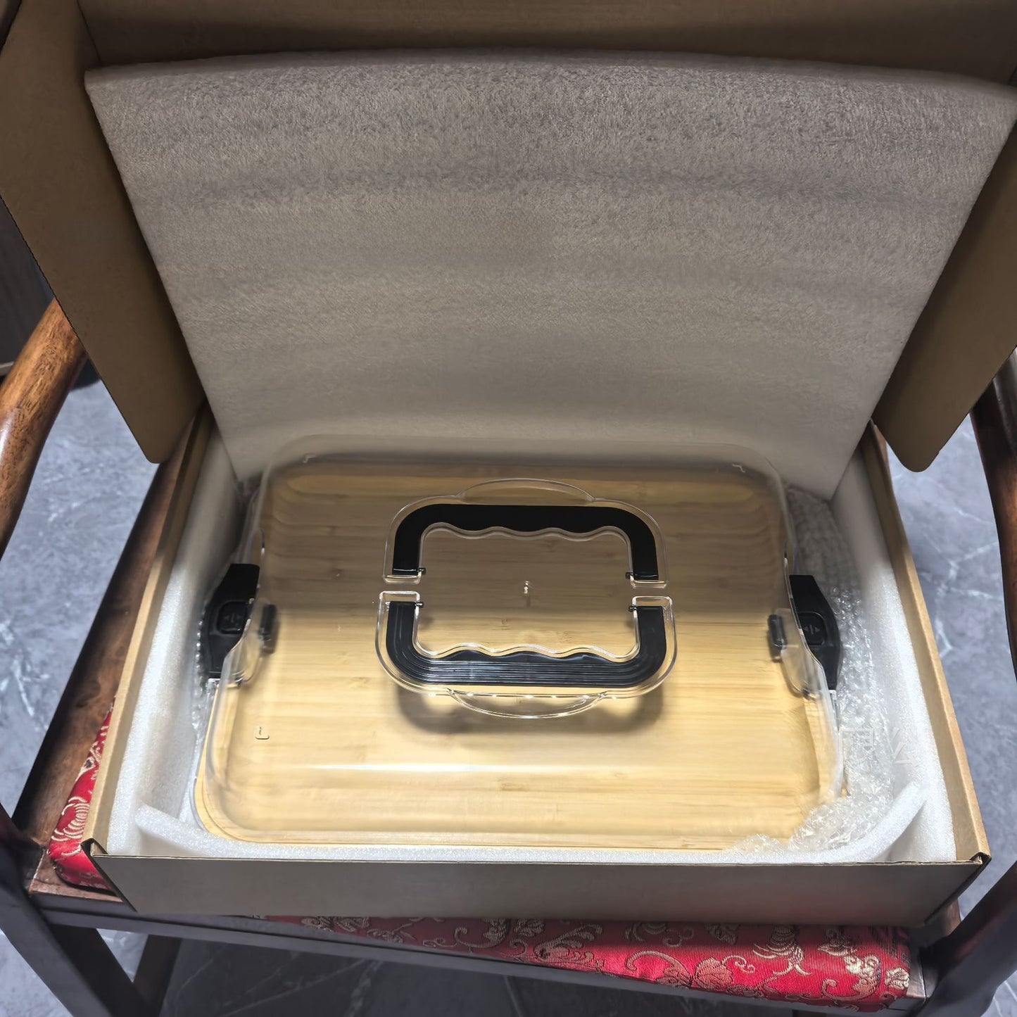 Bamboo cooked food board tray