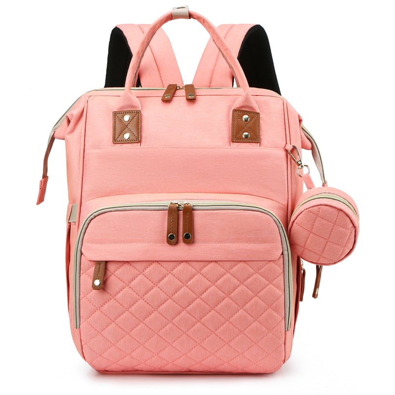 Lightweight Mommy Backpack with Foldable Baby Bed Stroller Compatible Large Capacity Diaper Bag