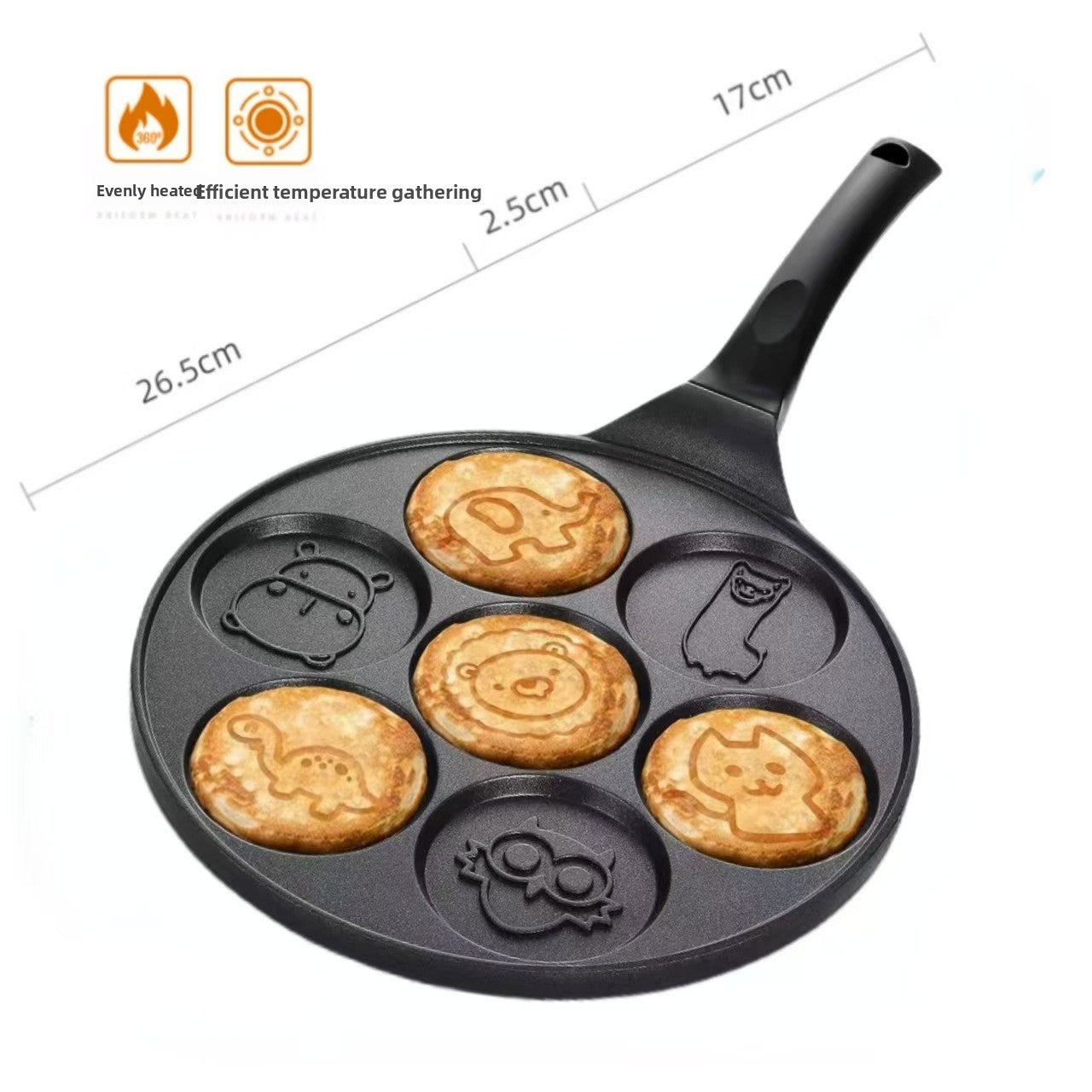 Four-hole breakfast egg burger pot