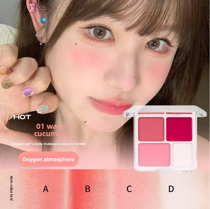 Four-color blush plate