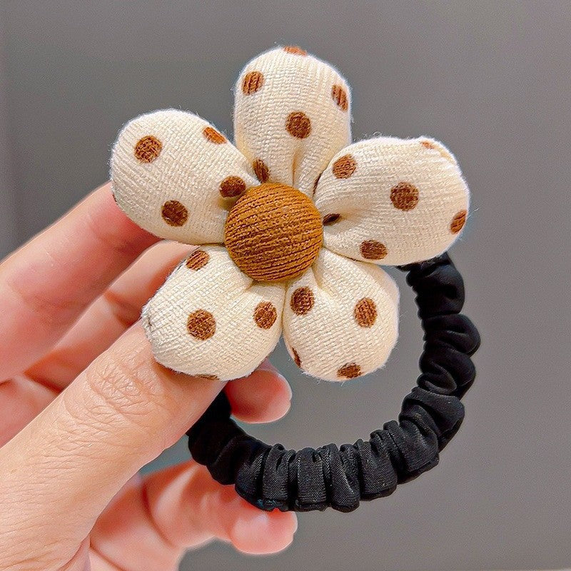 Children's milk coffee-colored flower headband