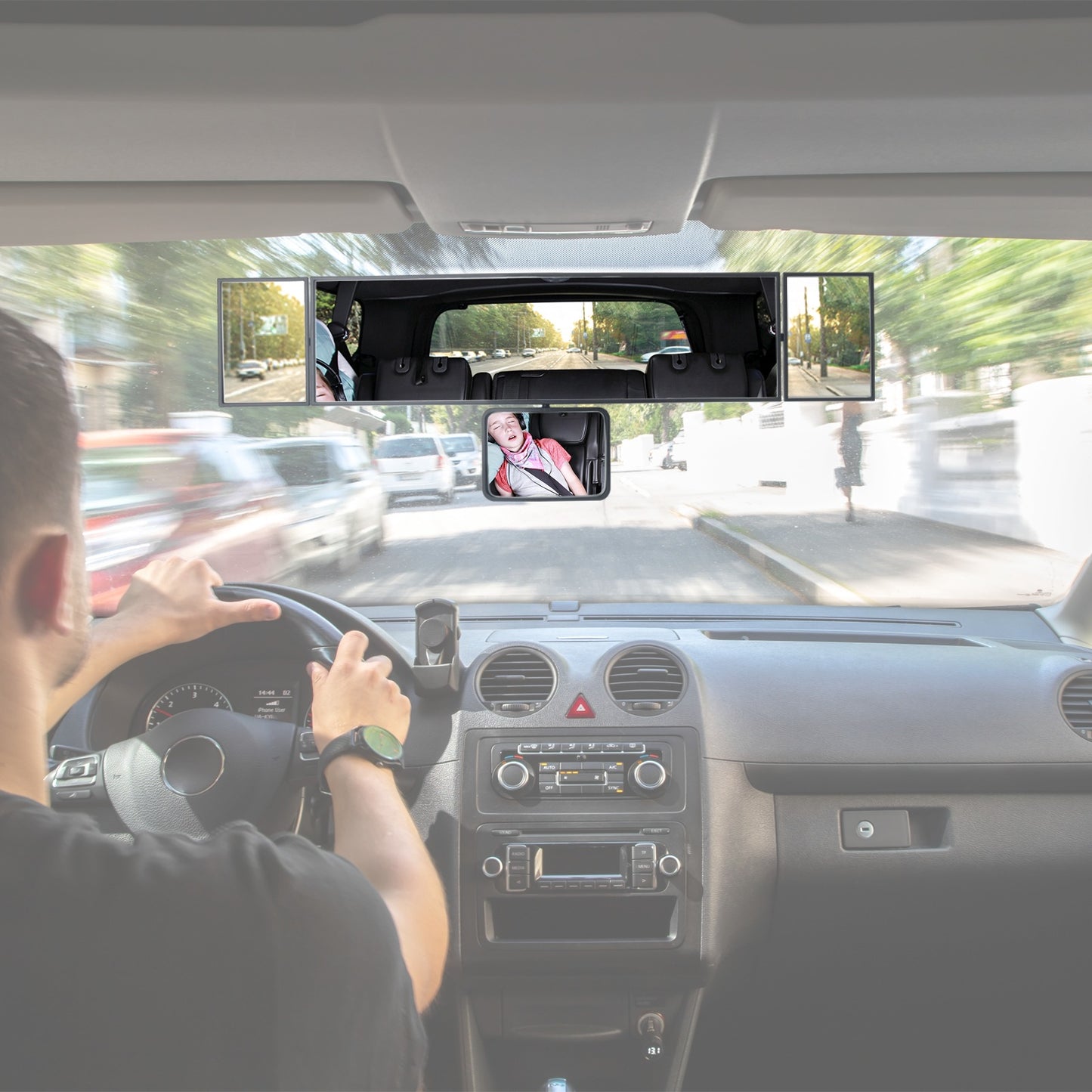 Large field of view car auxiliary rearview mirror