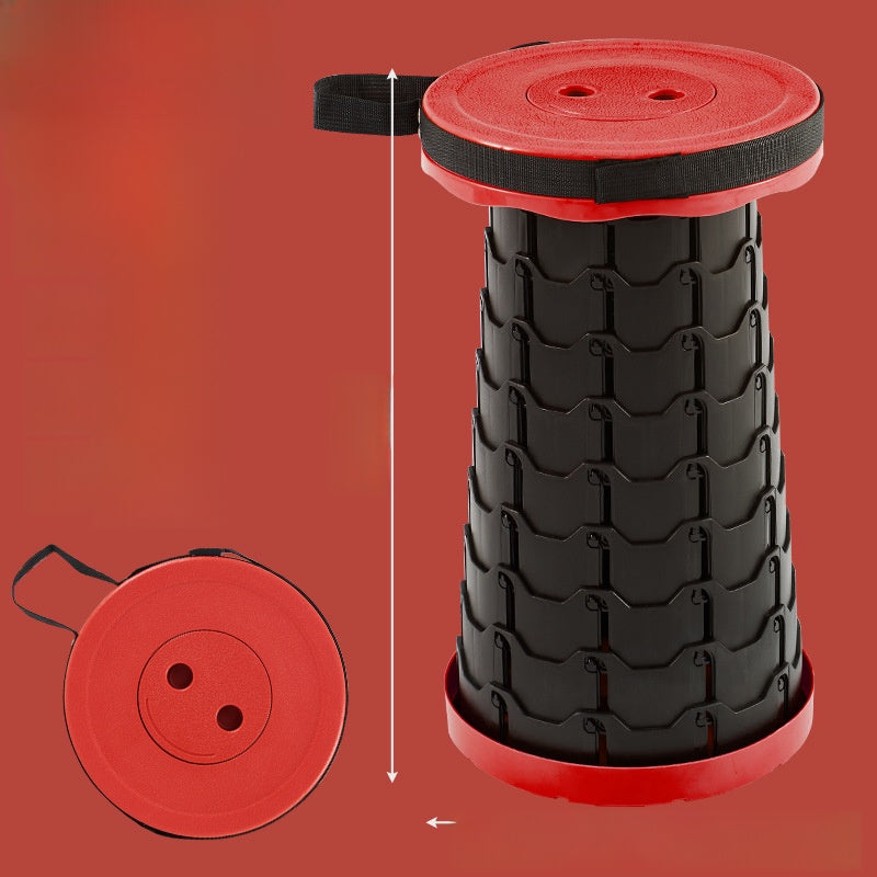 Portable telescopic folding stool