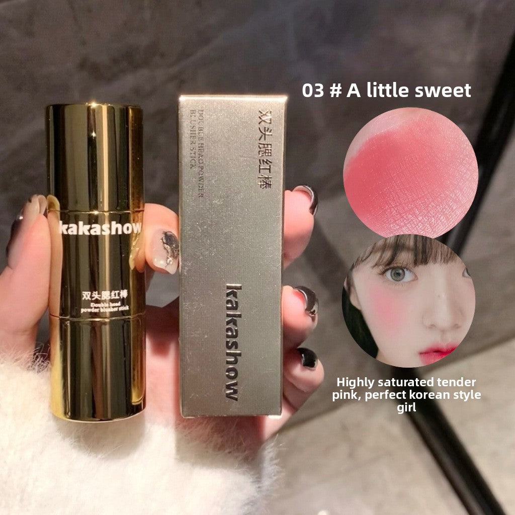 Double Head Blush Stick Natural Red Low Saturation Delicate Expansion Color