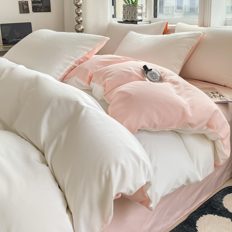 4-piece bedding set, pure cotton bed sheet and duvet cover